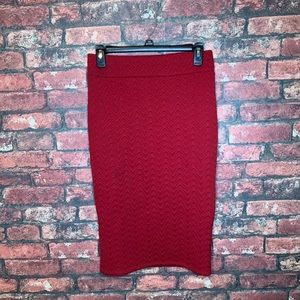 Red Pencil Skirt.